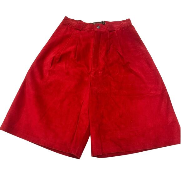 Bushwhacker USA Vintage 2-Piece Red Suede Jacket & Gaucho Short Set-New w/Tags - Picture 10 of 16